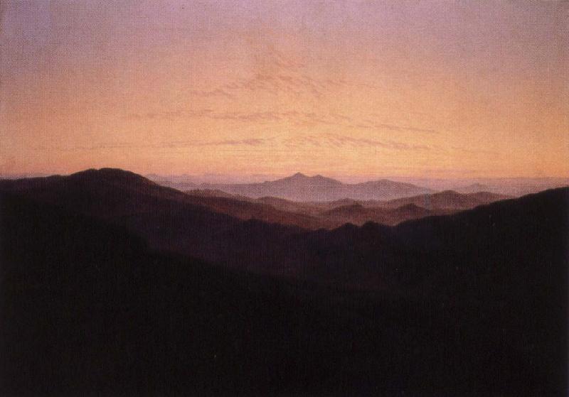 Caspar David Friedrich riesengbirge oil painting image